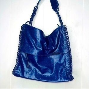 Black Rivet Blue Dotted Chain Should bag